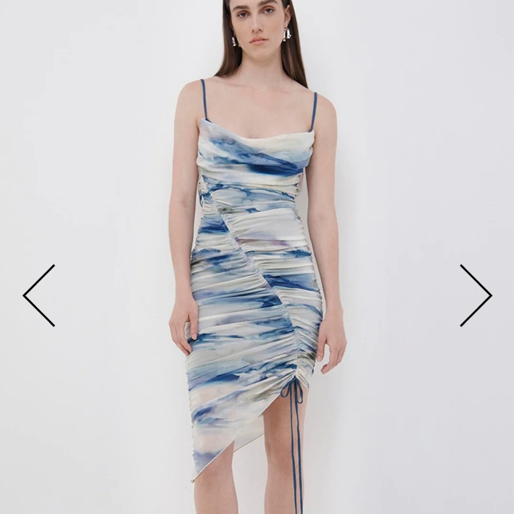 Jonathan Simkhai Watercolor Mesh Dress